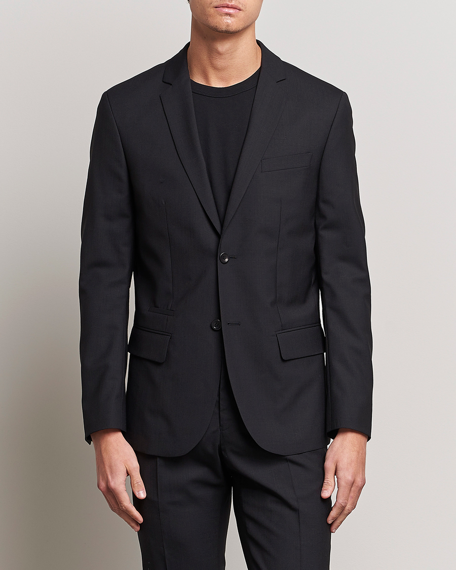 Men | Business & Beyond | Filippa K | Rick Cool Wool Suit Jacket Black