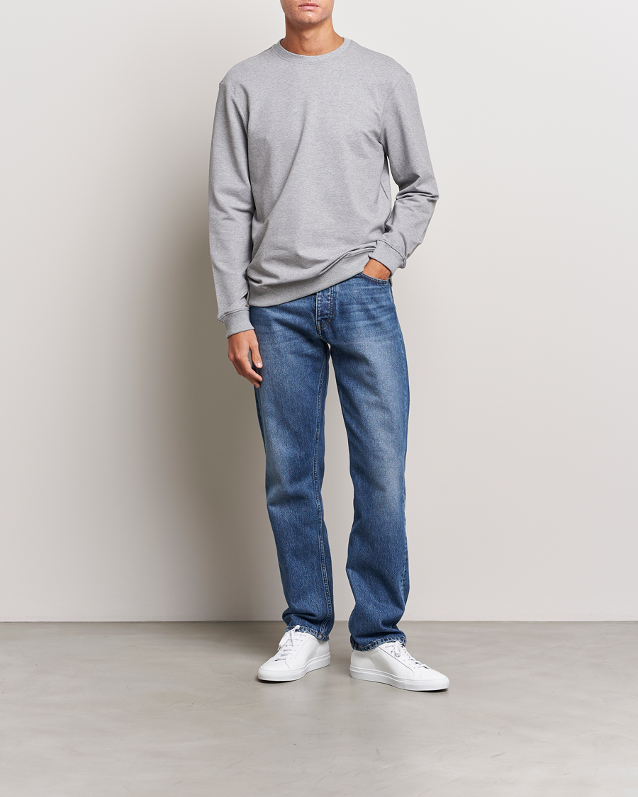 Men | Sweaters & Knitwear | Bread & Boxers | Loungewear Crew Neck Sweatshirt Grey Melange