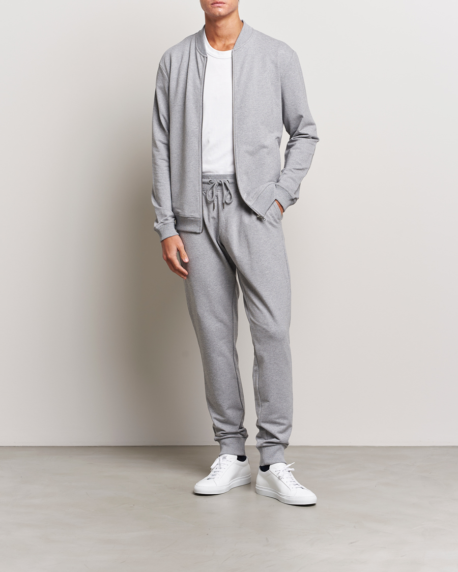 Men | Sweaters & Knitwear | Bread & Boxers | Loungewear Full Zip Sweater Grey Melange