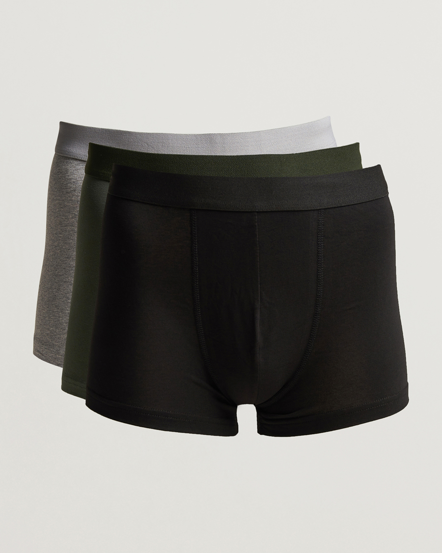 Men | Underwear & Socks | Bread & Boxers | 3-Pack Boxer Brief Black/Grey/Forest Green