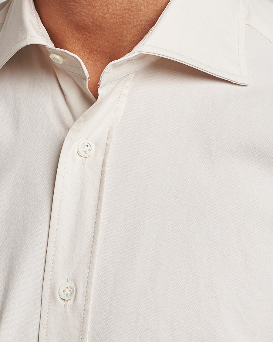 Men | Shirts | Mazzarelli | Soft Twill Cotton Shirt White