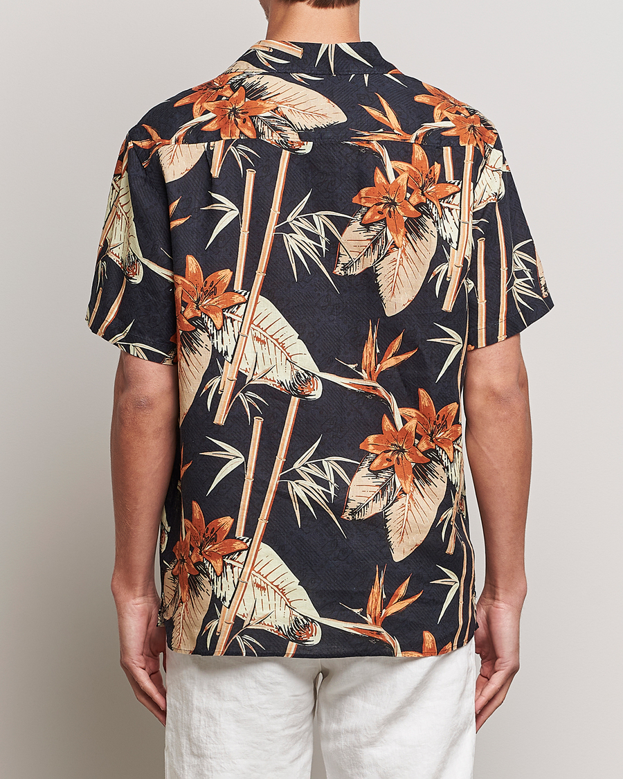 Men | Shirts | J.Lindeberg | Elio Tropical Print Short Sleeve Shirt Navy