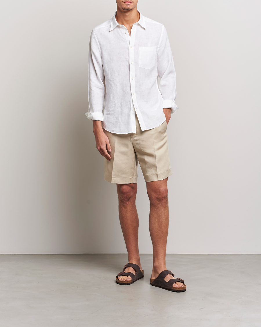 Men | Shorts | J.Lindeberg | Baron Tencel/Linen Shorts Safari Beige