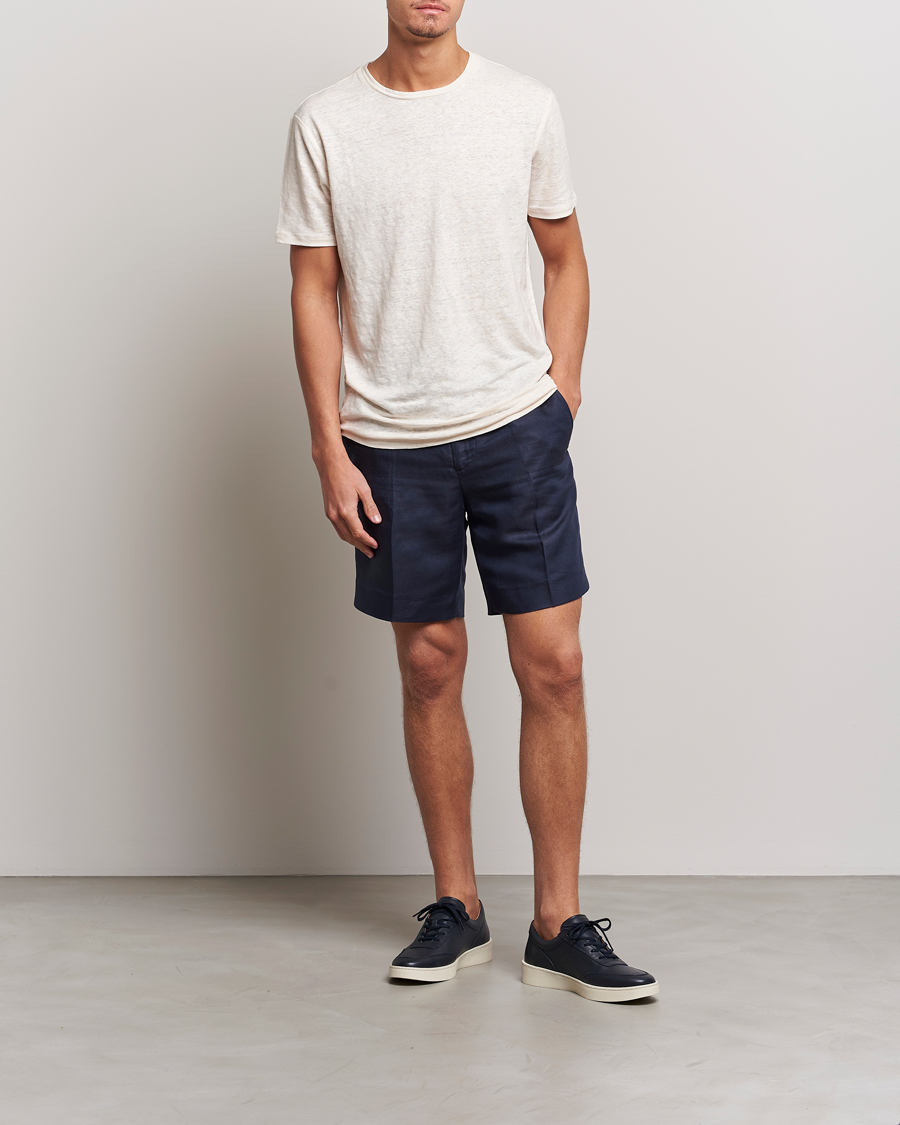 Men | Shorts | J.Lindeberg | Baron Tencel/Linen Shorts Navy