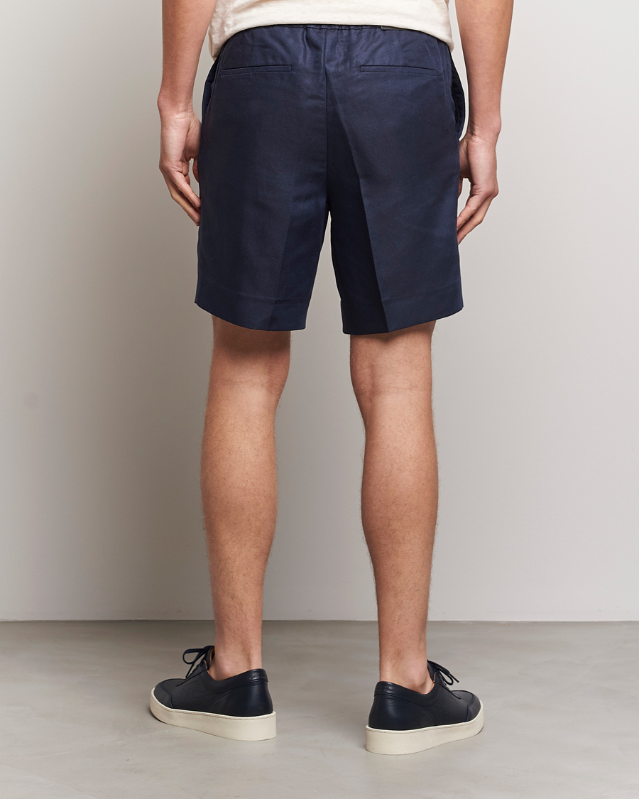 Men | Shorts | J.Lindeberg | Baron Tencel/Linen Shorts Navy