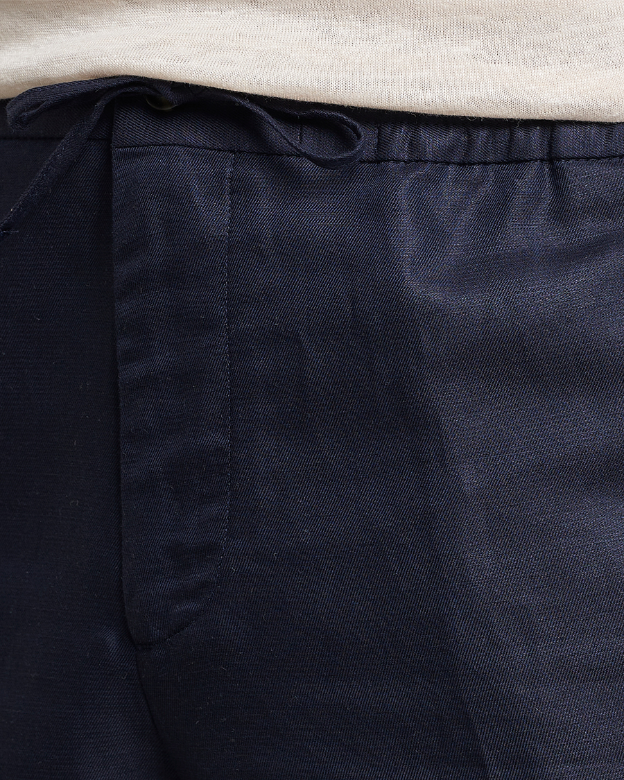 Men | Shorts | J.Lindeberg | Baron Tencel/Linen Shorts Navy