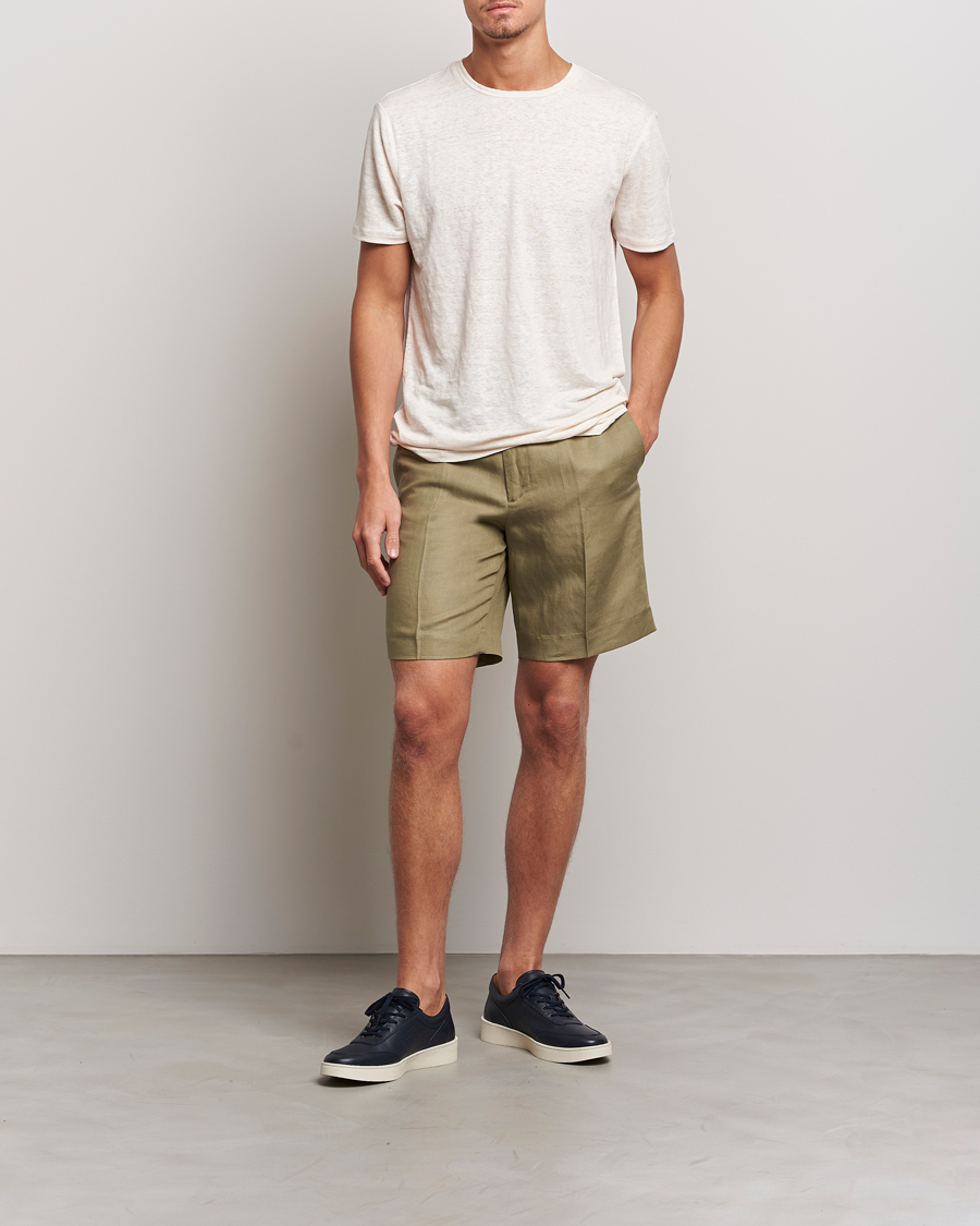 Men | Shorts | J.Lindeberg | Baron Tencel/Linen Shorts Aloe