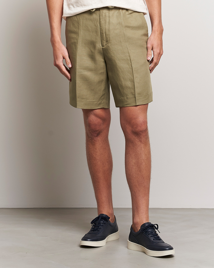 Men | Shorts | J.Lindeberg | Baron Tencel/Linen Shorts Aloe