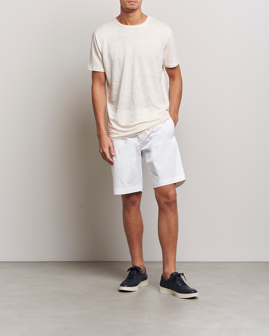 J.Lindeberg Nathan Super Satin Shorts White at CareOfCarl.com