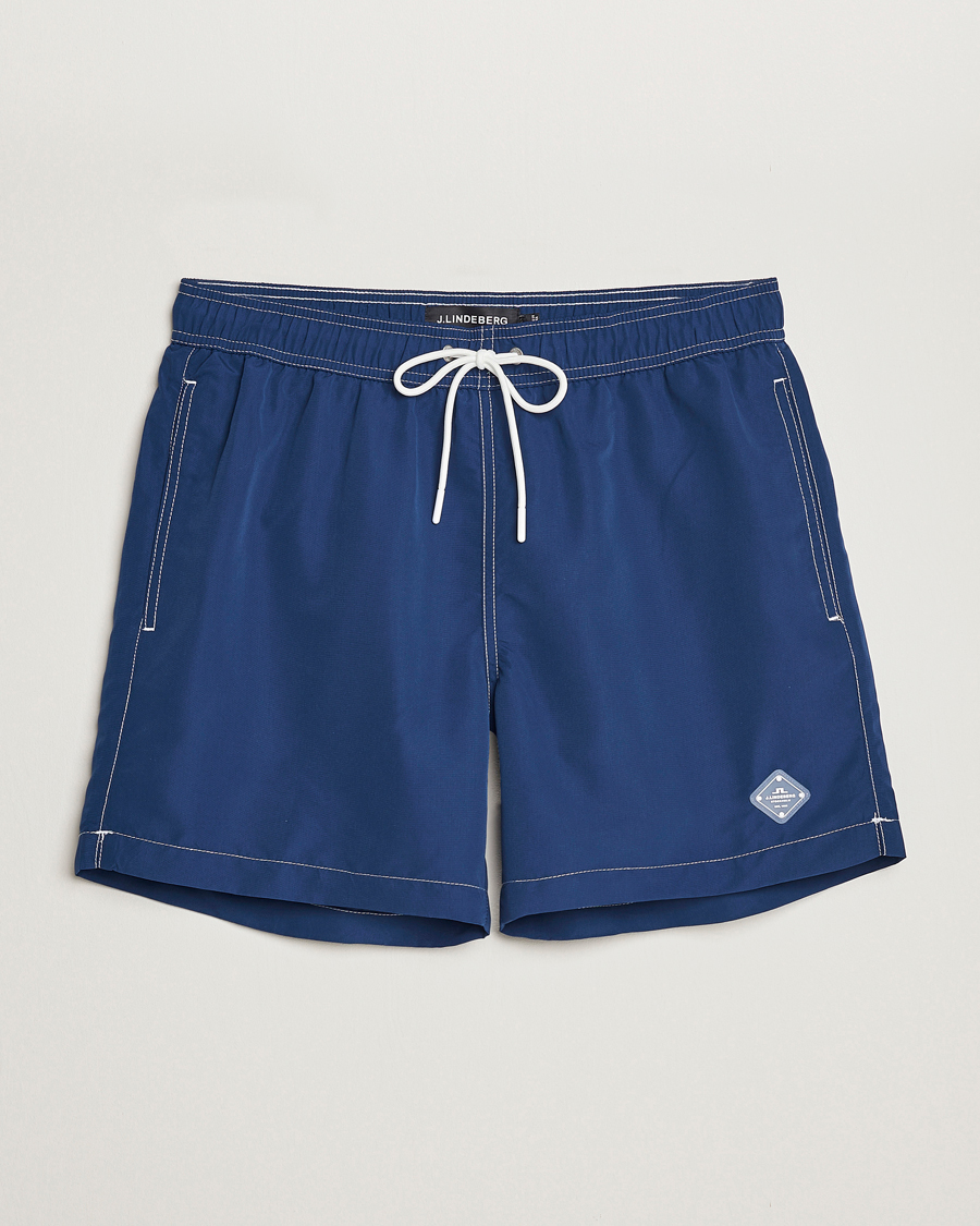 Men | Swimwear | J.Lindeberg | Banks Solid Swimshorts Midnight Blue