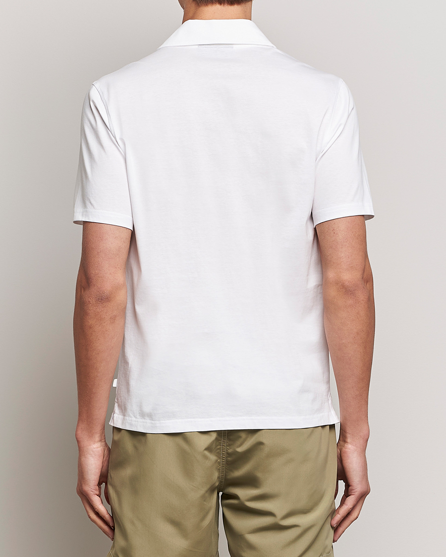 Men | Polo Shirts | J.Lindeberg | Asher Open Collar Polo Shirt White