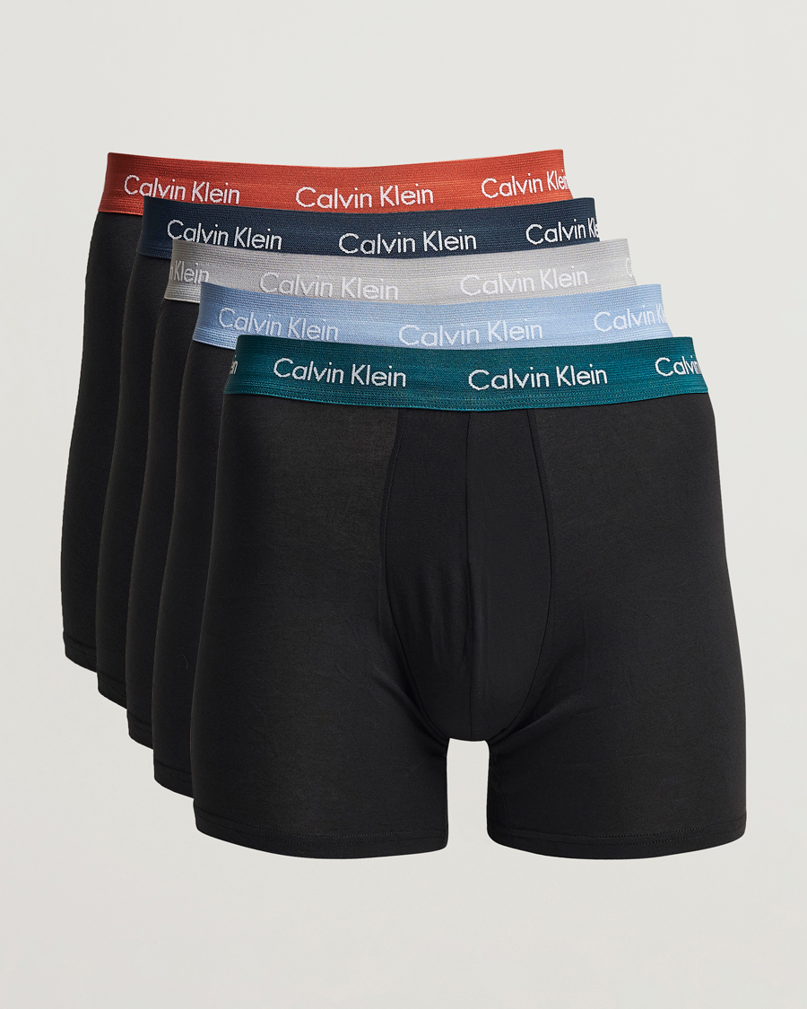 Men | Underwear & Socks | Calvin Klein | Cotton Stretch 5-Pack Trunk Black