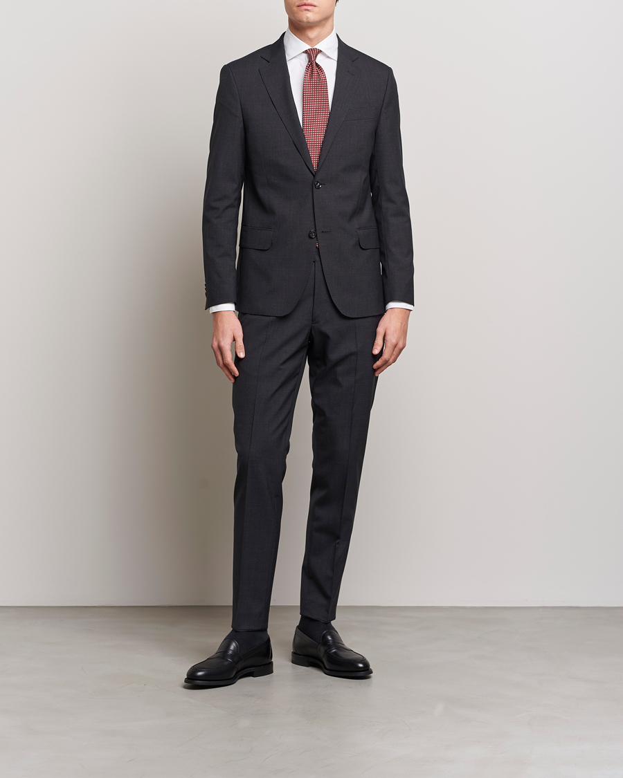 Men | Blazers | Oscar Jacobson | Edmund Wool Blazer Grey