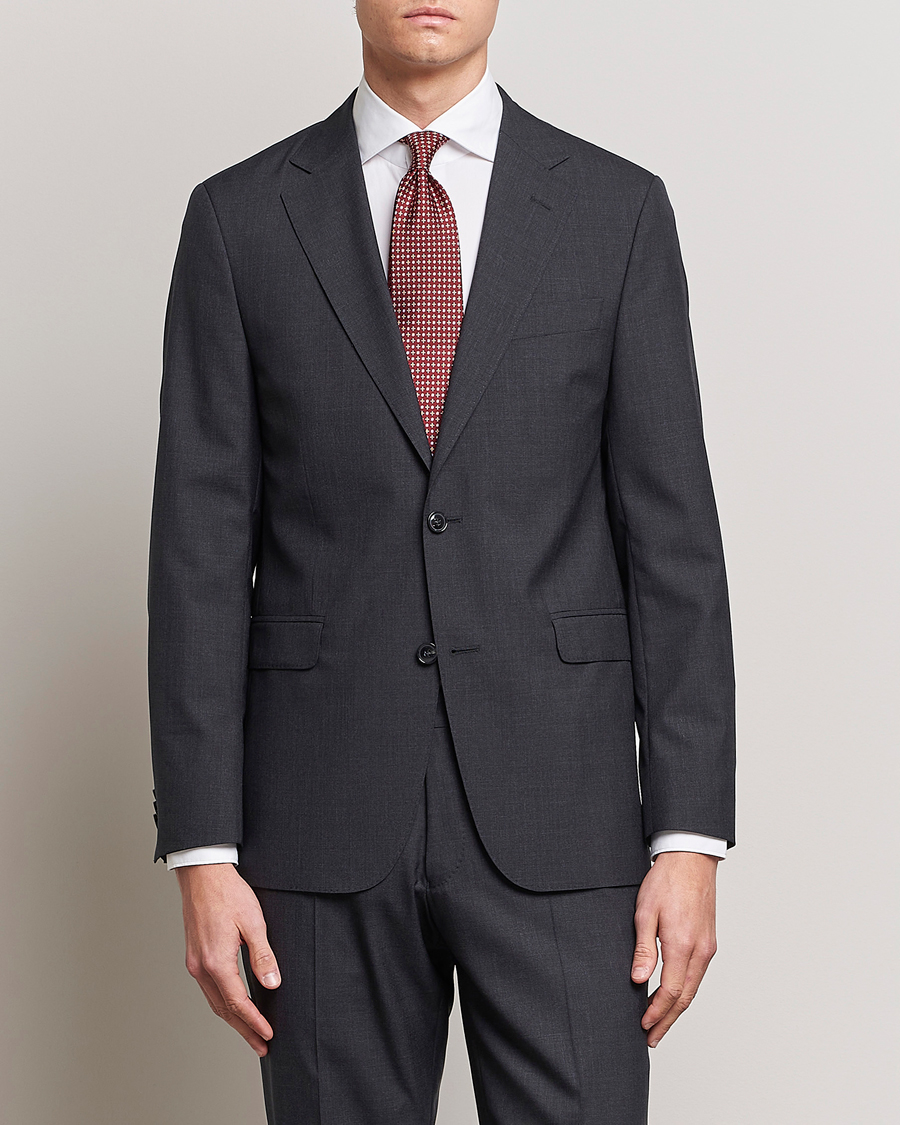 Men | Suits | Oscar Jacobson | Falk Wool Blazer Grey