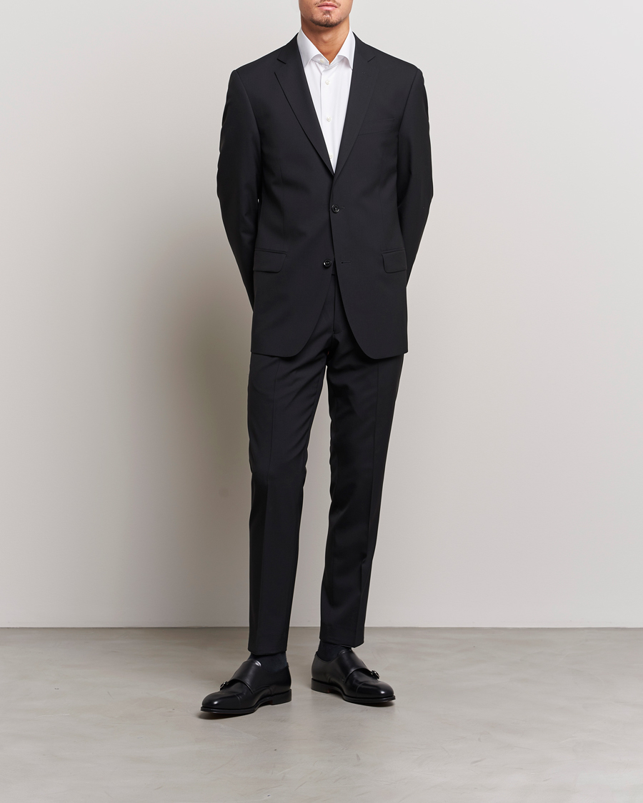 Men | Blazers | Oscar Jacobson | Joel Wool Blazer Black