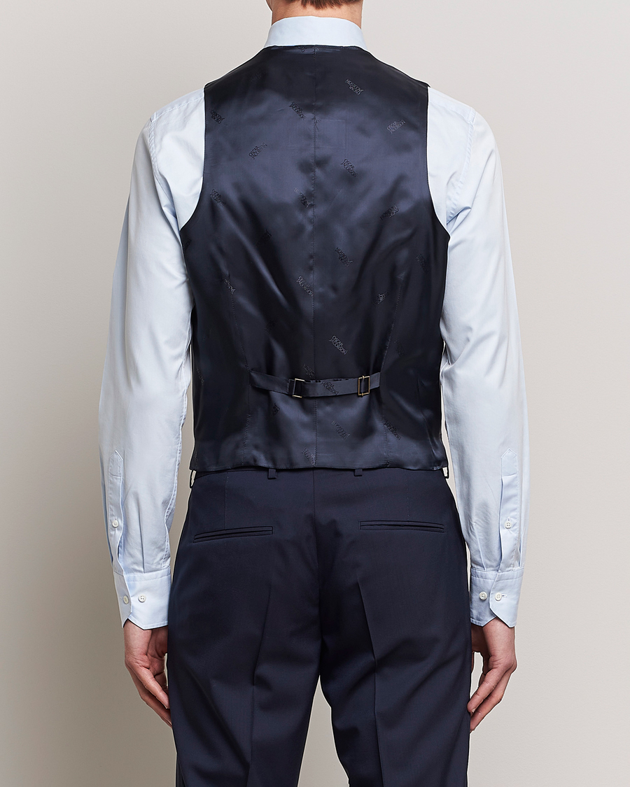 Men | Blazers | Oscar Jacobson | Carlo Wool Waistcoat Blue