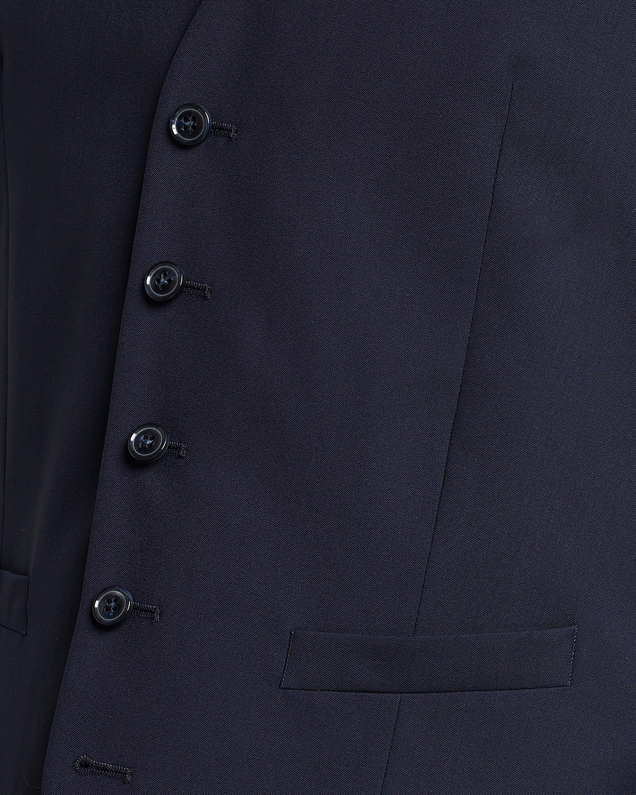 Men | Blazers | Oscar Jacobson | Carlo Wool Waistcoat Blue