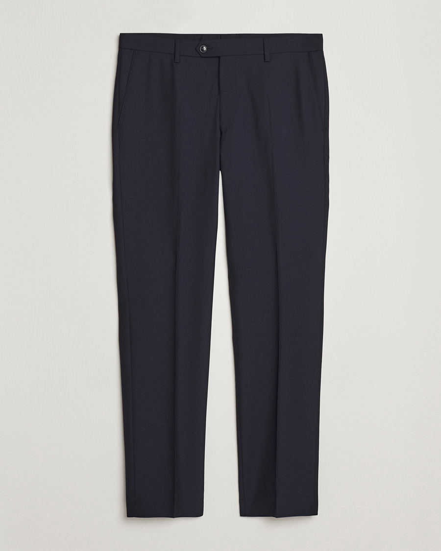 Men | Suit Trousers | Oscar Jacobson | Diego Wool Trousers Navy