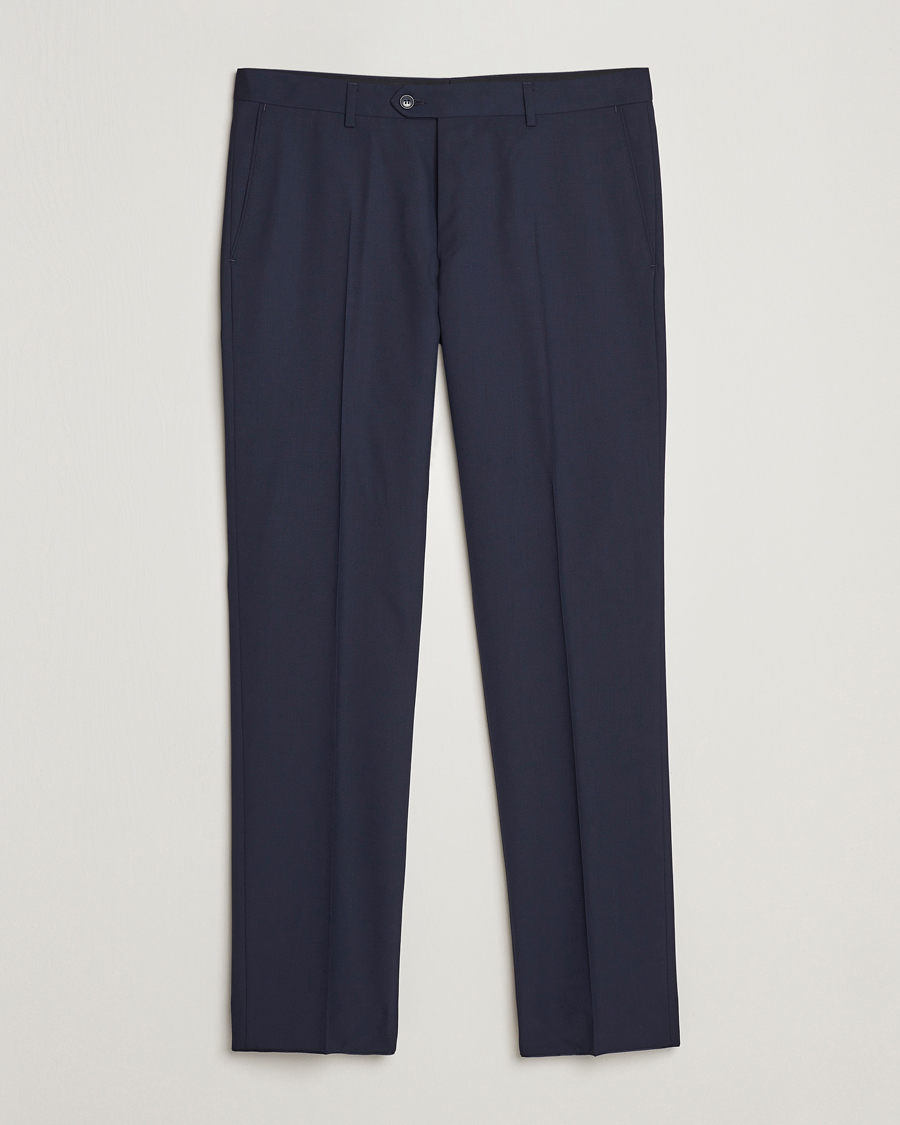 Men | Suit Trousers | Oscar Jacobson | Diego Wool Trousers Blue