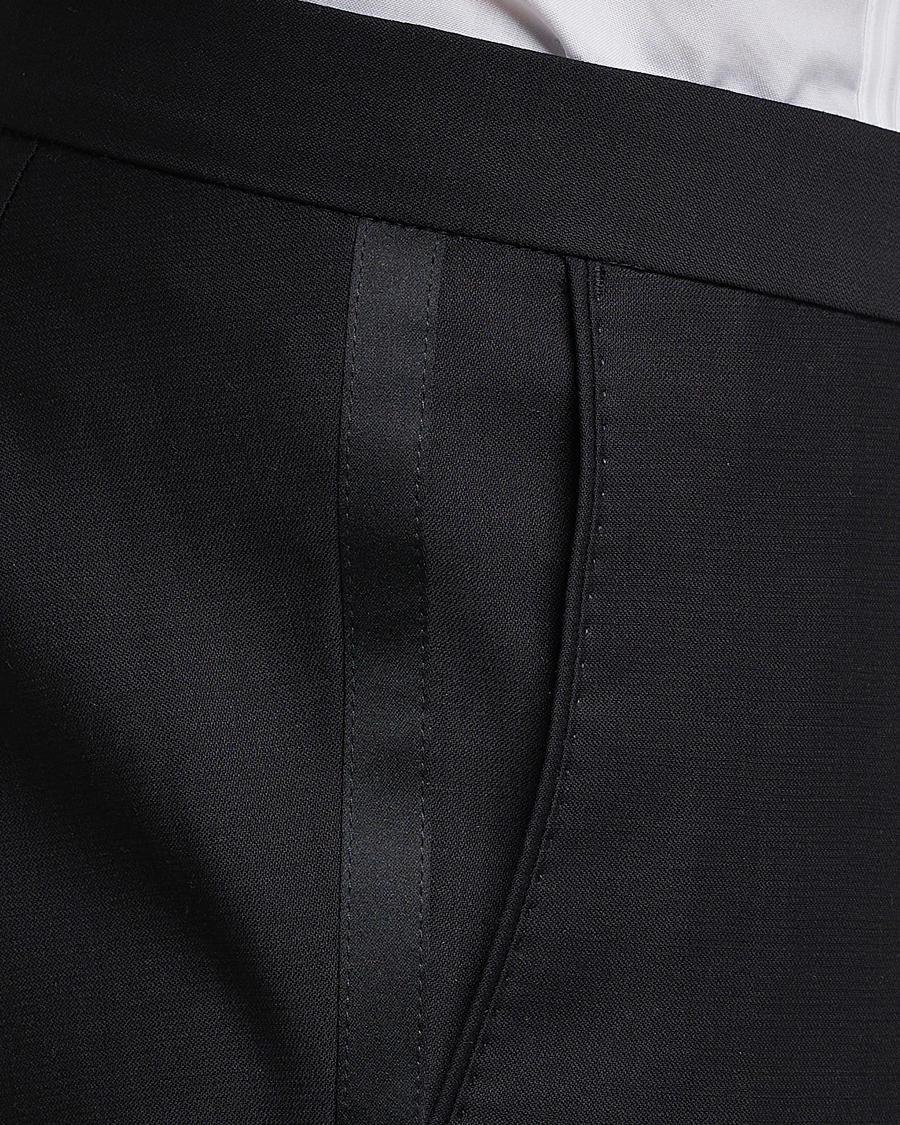 Men | Blazers | Oscar Jacobson | Elder Wool Tuxedo Blazer Black