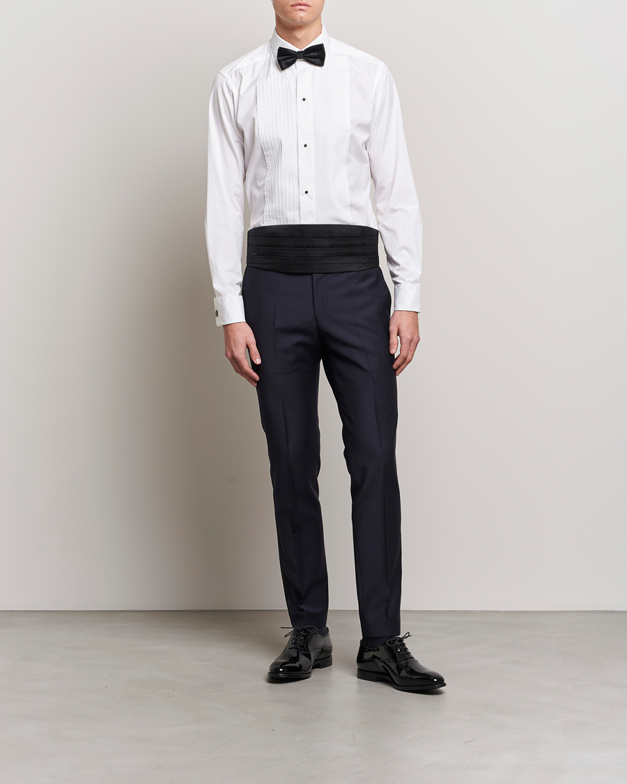 Men | Trousers | Oscar Jacobson | Duke Wool Trousers Navy