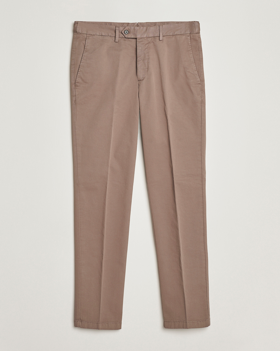 Men | Oscar Jacobson | Oscar Jacobson | Danwick Cotton Trousers Light Brown