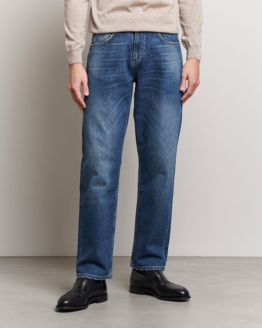 Men |  | Oscar Jacobson | Johan Cotton Stretch Jeans Vintage Wash