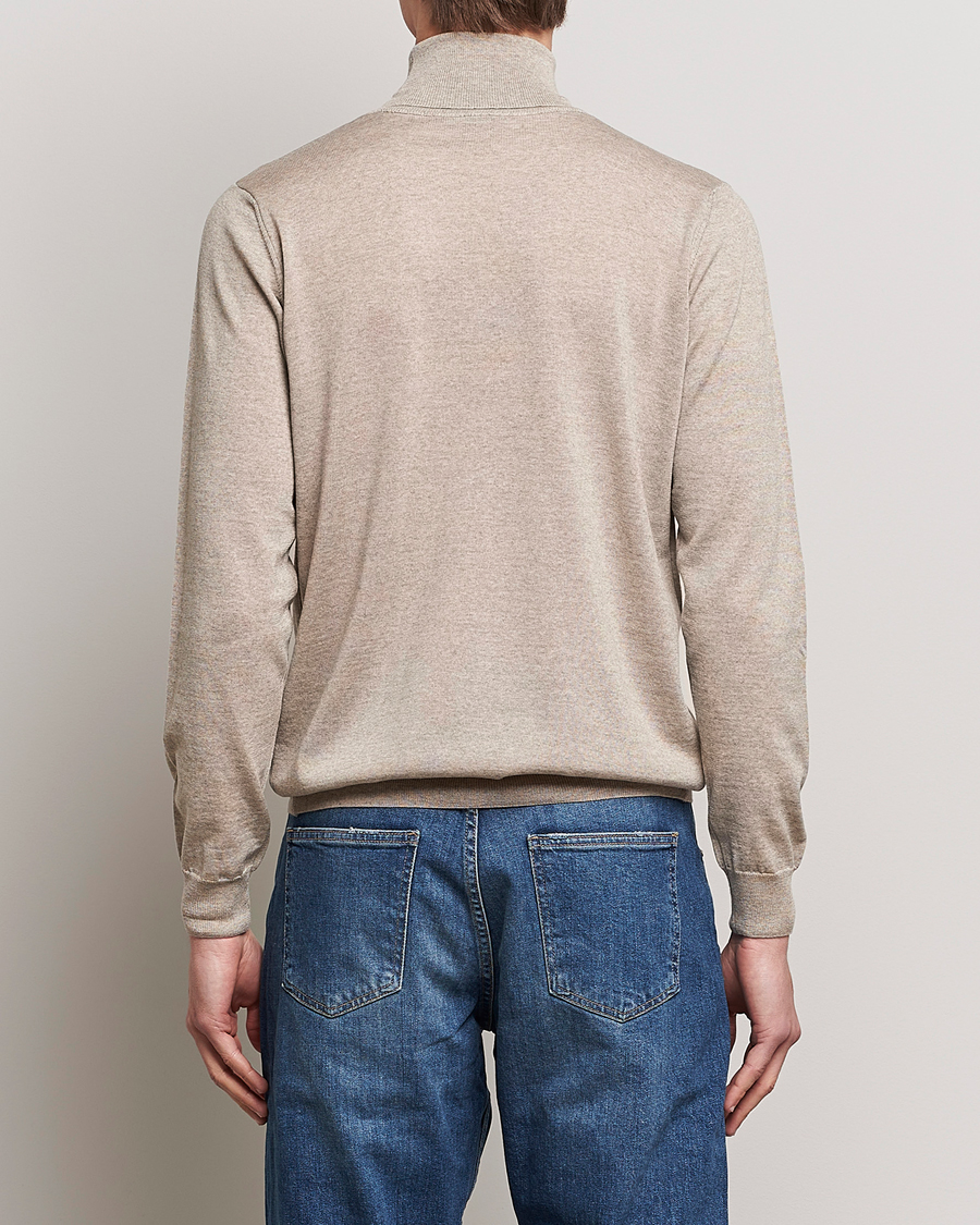 Men | Sweaters & Knitwear | Oscar Jacobson | Cole Merino Wool Rollneck Beige