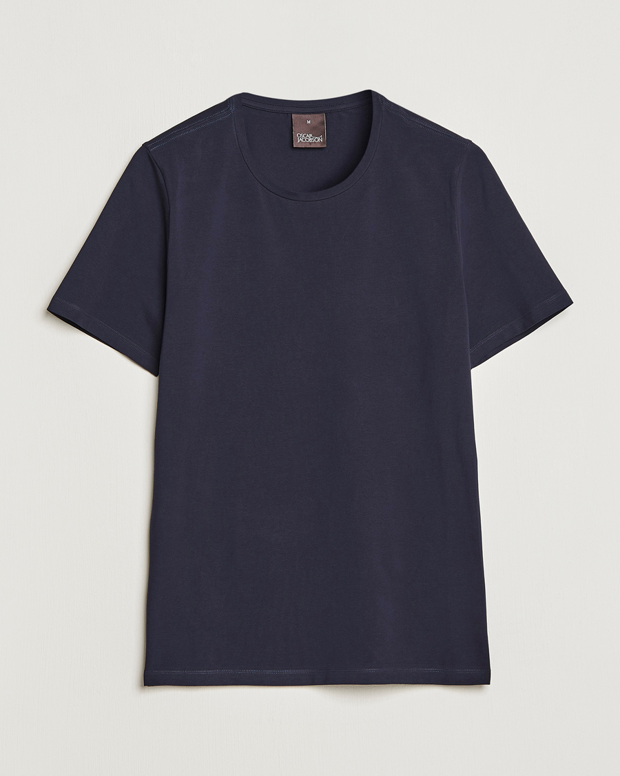 Men | T-Shirts | Oscar Jacobson | Kyran Cotton T-shirt S-S Navy