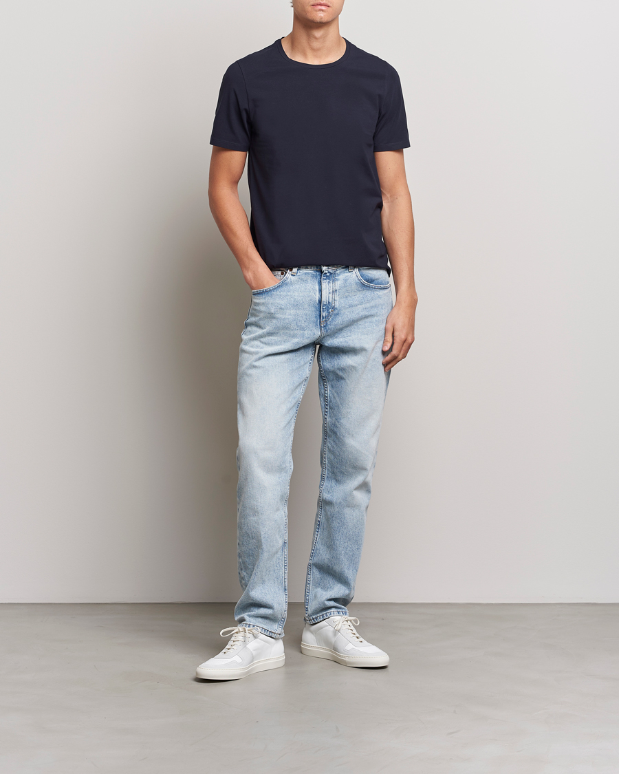 Men | T-Shirts | Oscar Jacobson | Kyran Cotton T-shirt S-S Navy