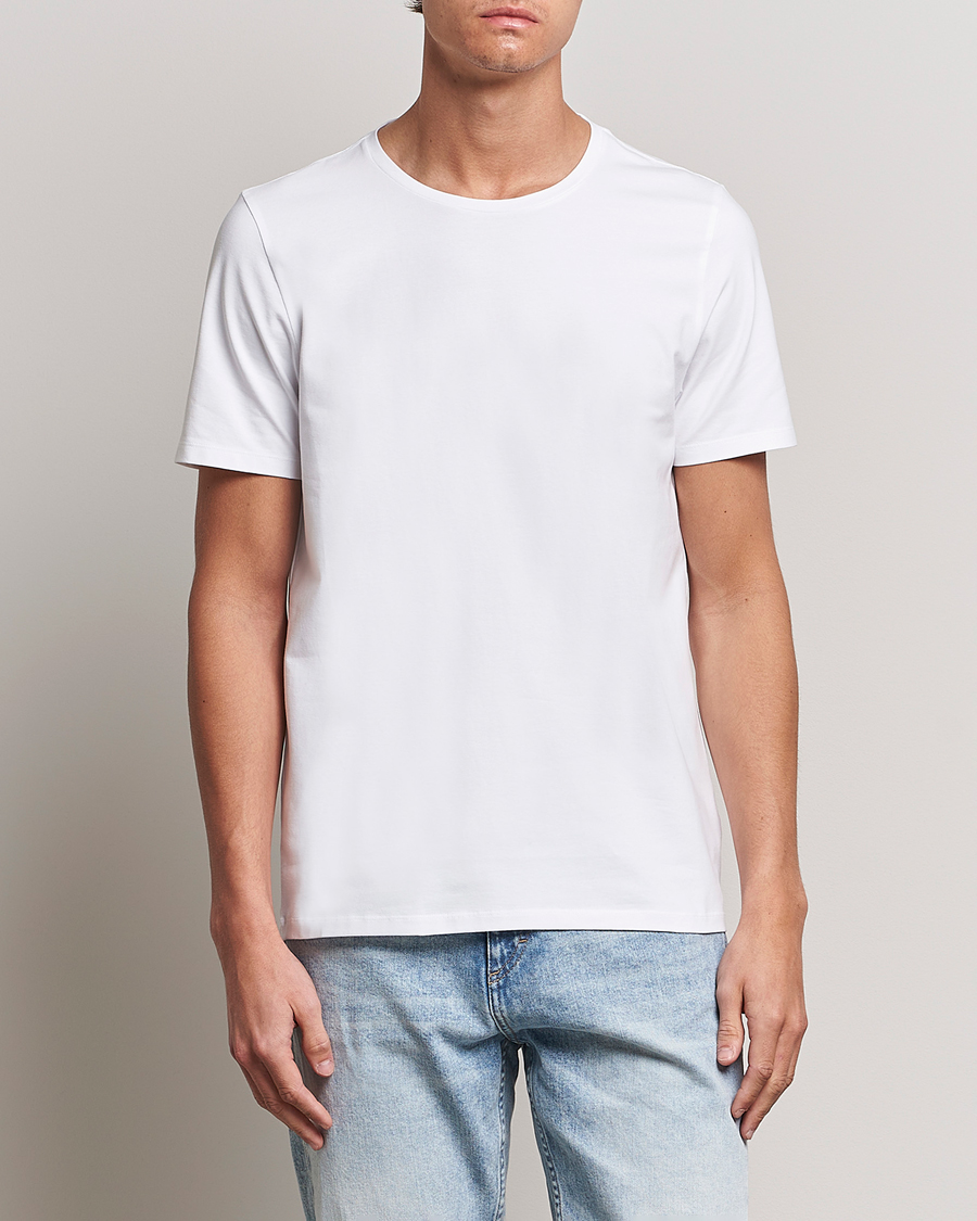 Men | T-Shirts | Oscar Jacobson | Kyran Cotton T-shirt S-S White