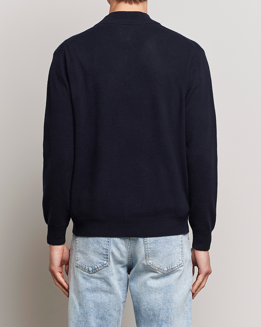 Men | Sweaters & Knitwear | Oscar Jacobson | Patton Wool Half-Zip Navy