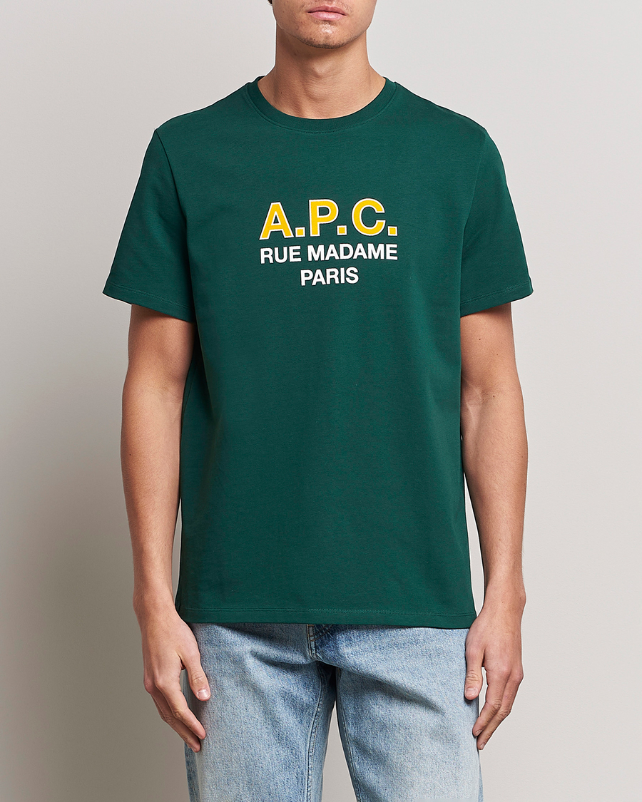 Men | Short Sleeve T-shirts | A.P.C. | Madame T-Shirt Dark Green