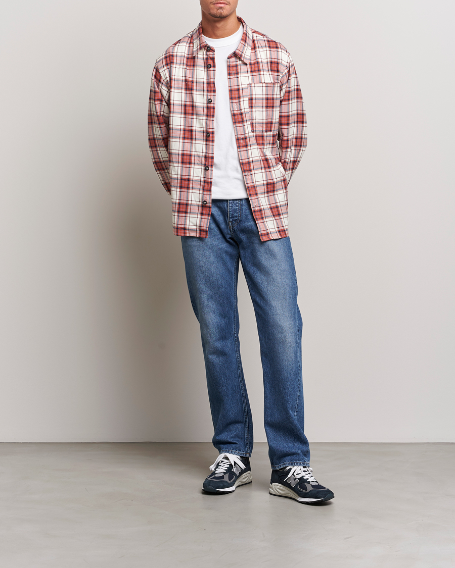 Men | Shirts | A.P.C. | Graham Checked Overshirt Ecru/Red