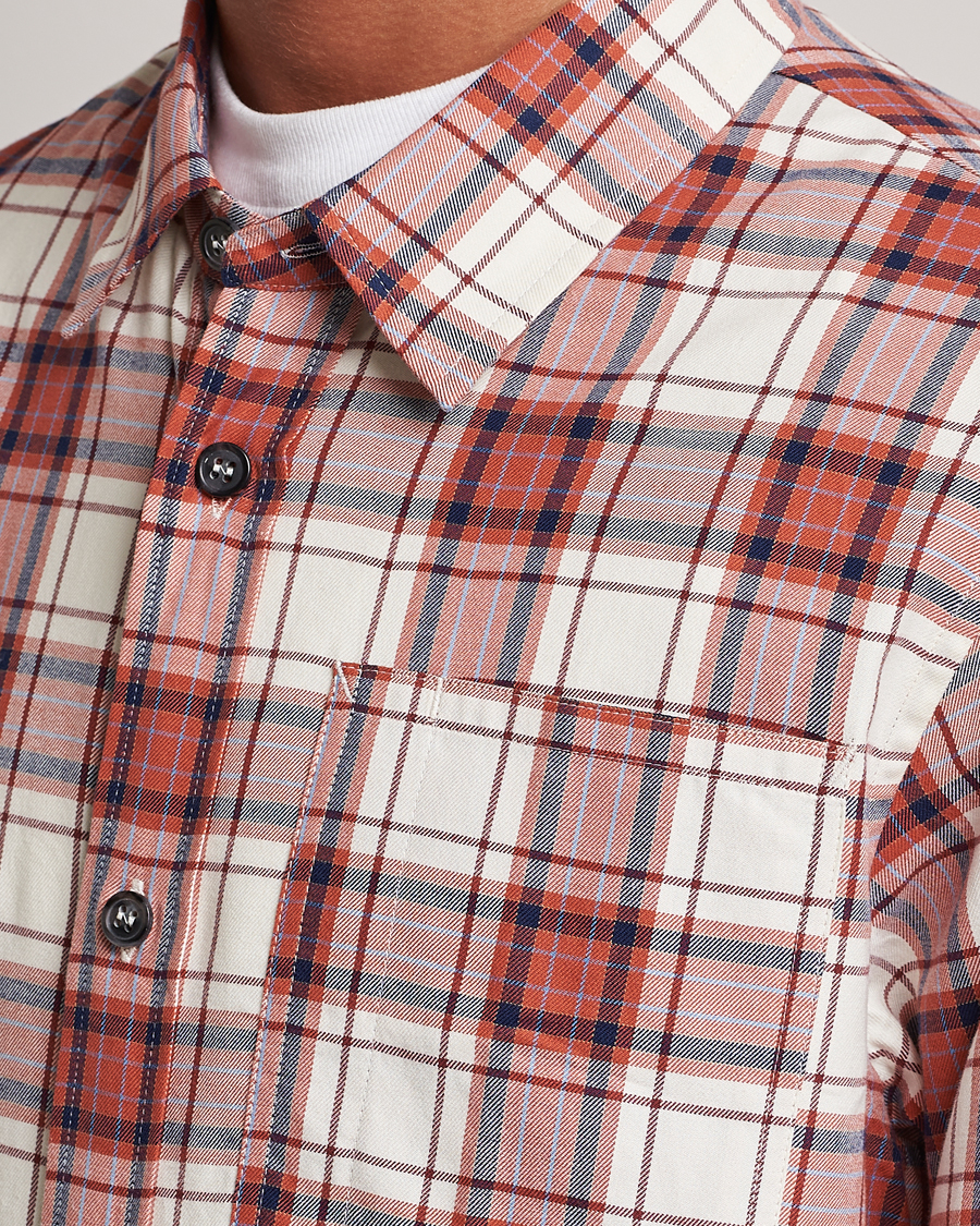 Men | Shirts | A.P.C. | Graham Checked Overshirt Ecru/Red