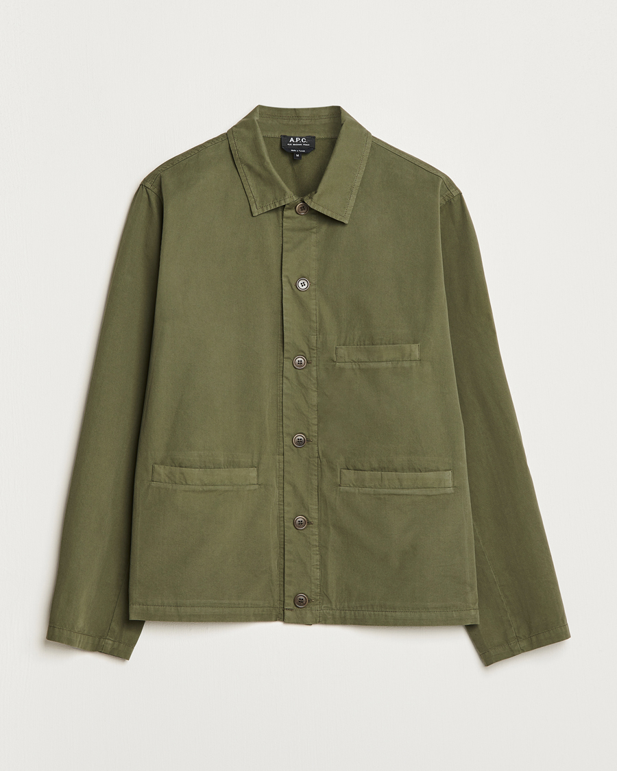 A.P.C. Vianney Shirt Jacket Olive at CareOfCarl.com