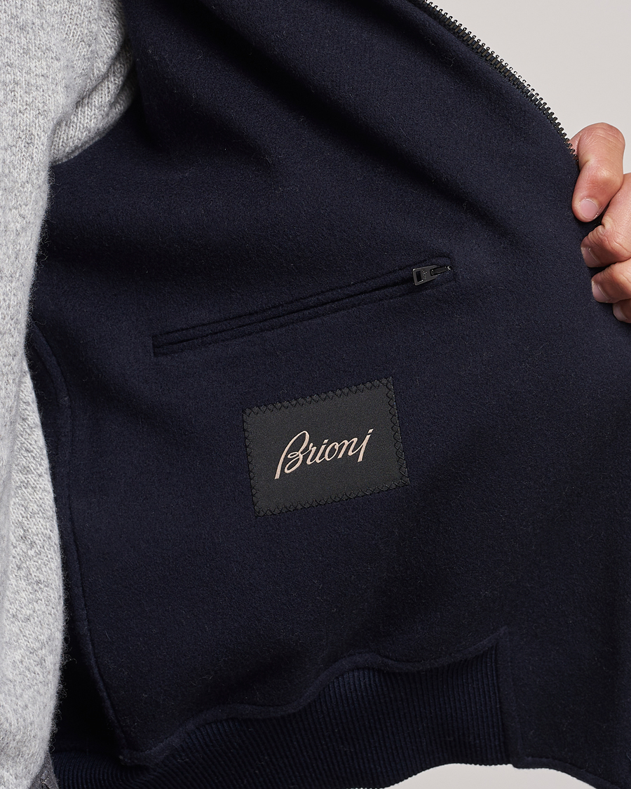 Men | Coats & Jackets | Brioni | Cashmere Blend Bomber Jacket Navy