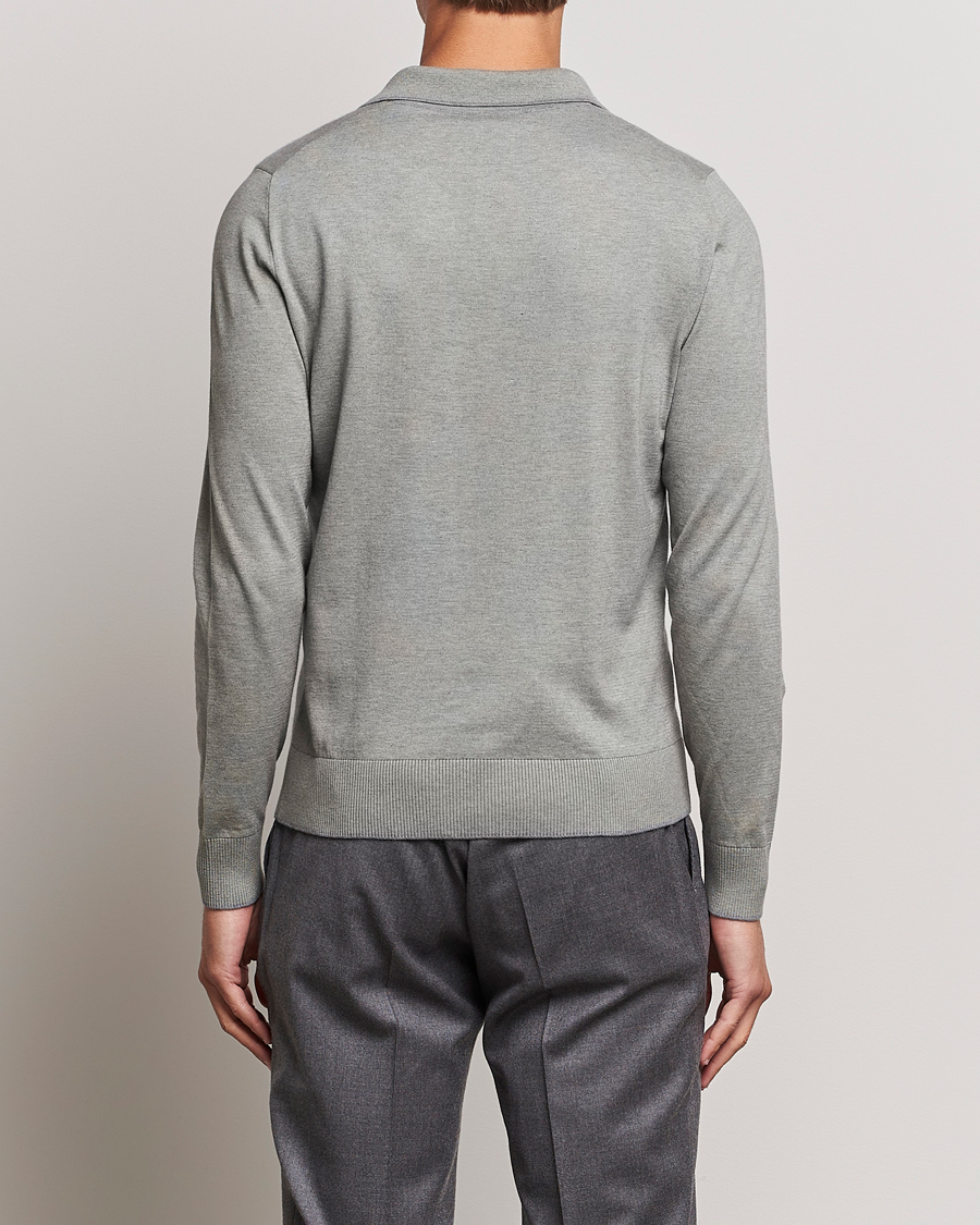 Men | Sweaters & Knitwear | Brioni | Cashmere Blend Long Sleeve Polo Sage