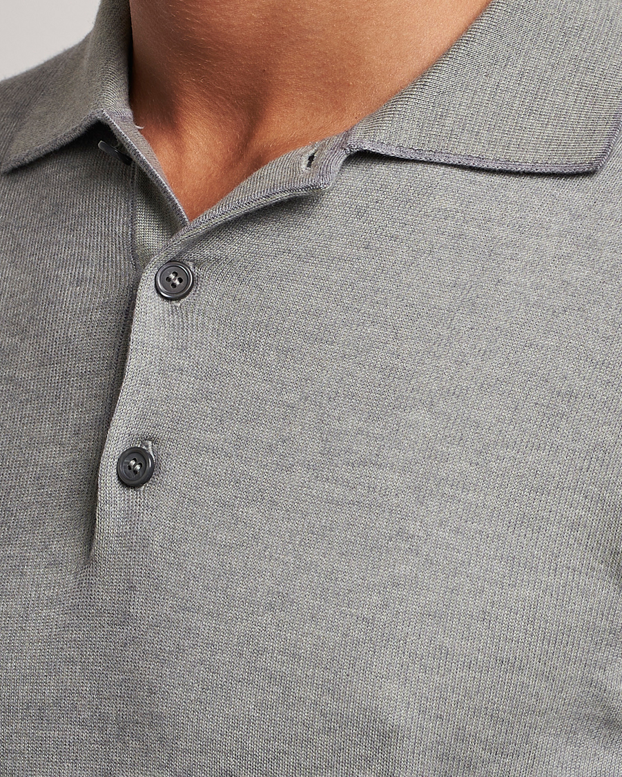 Men | Sweaters & Knitwear | Brioni | Cashmere Blend Long Sleeve Polo Sage