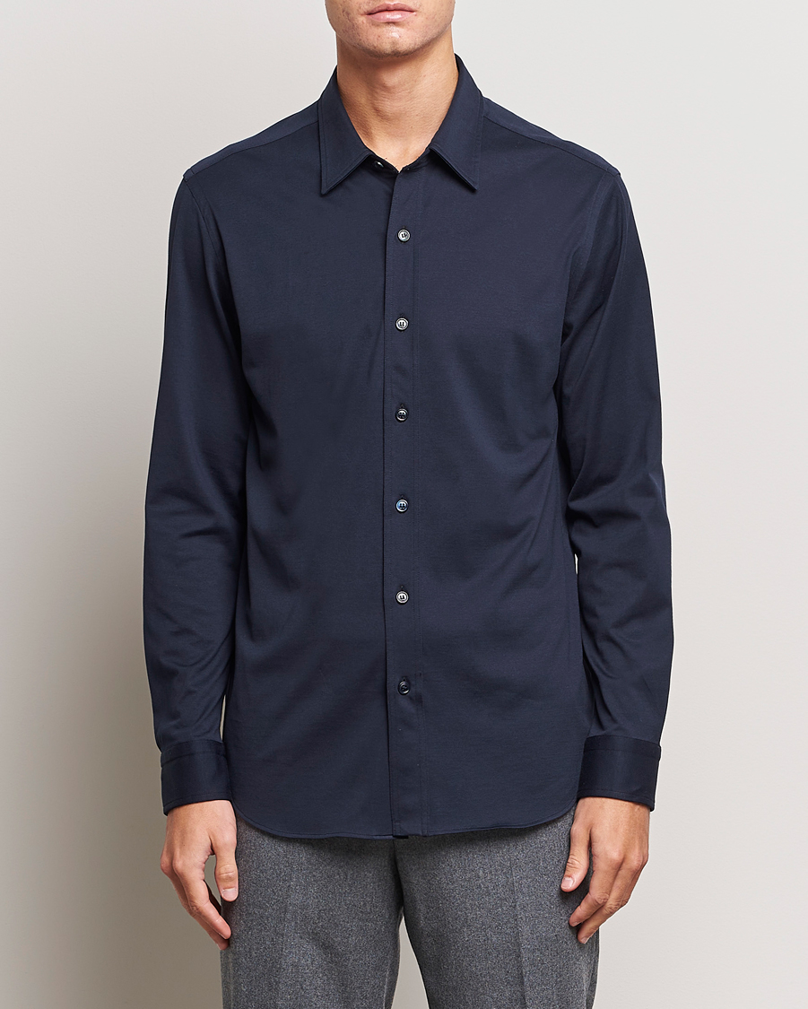 Men |  | Brioni | Soft Cotton Jersey Shirt Navy