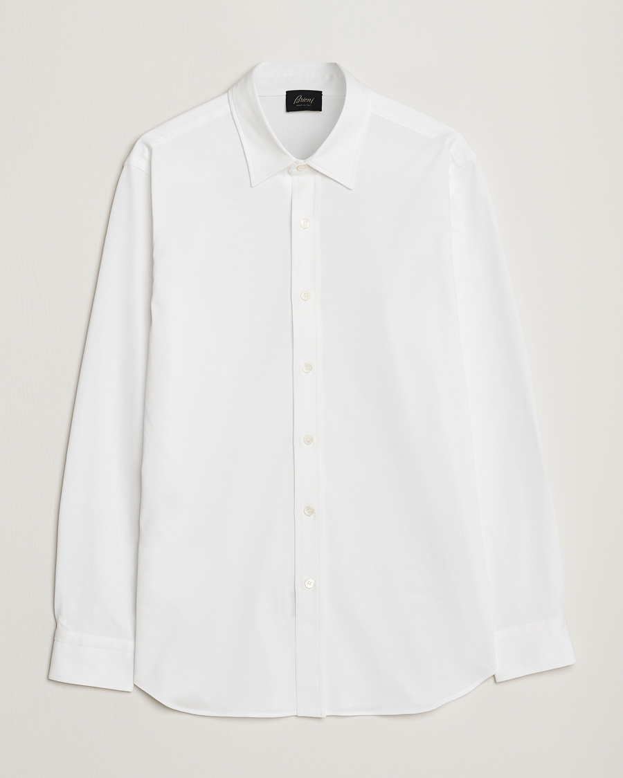 Men | Polo Shirts | Brioni | Soft Cotton Jersey Shirt White