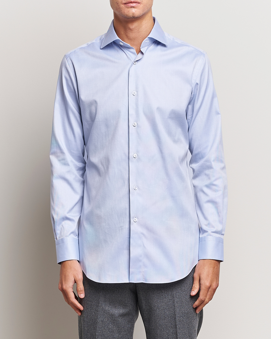 Men |  | Brioni | Slim Fit Royal Oxford Dress Shirt Light Blue