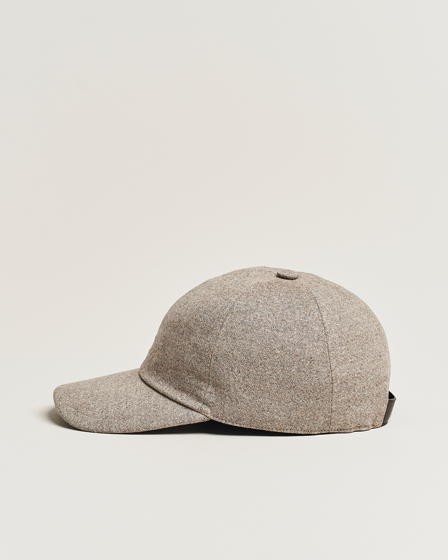 Men | Brioni Soft Flannel Baseball Cap Beige Melange | Brioni | Soft Flannel Baseball Cap Beige Melange