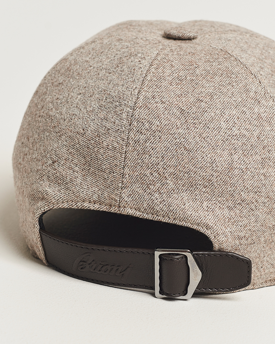 Men | Brioni Soft Flannel Baseball Cap Beige Melange | Brioni | Soft Flannel Baseball Cap Beige Melange