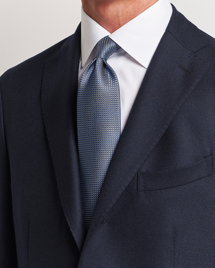 Men | Ties | Brioni | Jacquard Silk Tie Light Blue