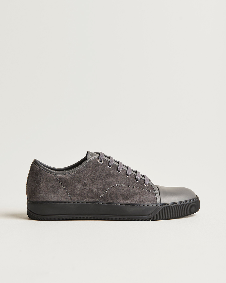 Men | Lanvin Nappa Cap Toe Sneaker Dark Grey | Lanvin | Nappa Cap Toe Sneaker Dark Grey