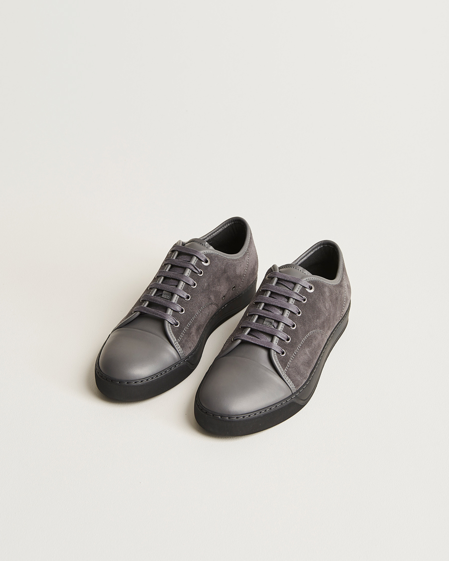 Men |  | Lanvin | Nappa Cap Toe Sneaker Dark Grey
