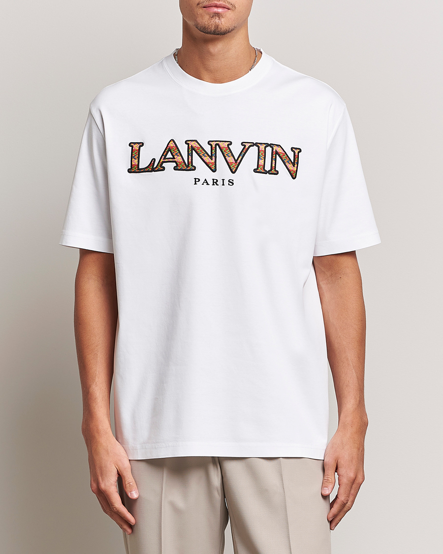 Men | Short Sleeve T-shirts | Lanvin | Curb Logo T-Shirt Optic White