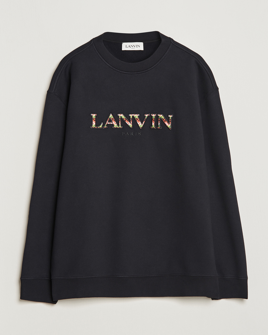 Men | Lanvin | Lanvin | Curb Logo Sweatshirt Black