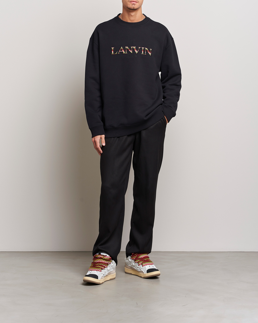 Men | Sweaters & Knitwear | Lanvin | Curb Logo Sweatshirt Black